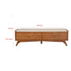 Ian 59" Storage Bench, Padded, Beige Fabric, Acorn Brown by Casagear Home