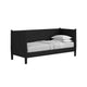 Ian Twin Size Daybed, Slatted Support, Tapered Legs, Black by Casagear Home