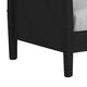 Ian Twin Size Daybed, Slatted Support, Tapered Legs, Black by Casagear Home