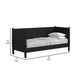 Ian Twin Size Daybed, Slatted Support, Tapered Legs, Black by Casagear Home
