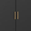 Ian 51" Large Bar Cabinet, Drop Tray, Flared Legs, Black Wood by Casagear Home