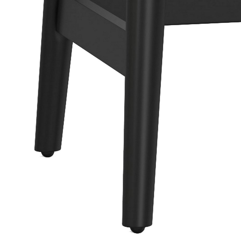 Ian 36" Bedroom Vanity, 2 Drawers, Flip Top Mirror, Black by Casagear Home