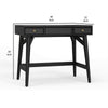 Ian 36" Bedroom Vanity, 2 Drawers, Flip Top Mirror, Black by Casagear Home