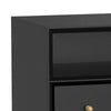 Ian 28" Wide 2 Drawer Nightstand, Angled Legs, Jet Black by Casagear Home