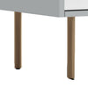 Dap 24" 2 Drawer Nightstand, Satin Gold Handles, White, Gray by Casagear Home