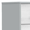 Dap 56" 6 Drawer Dresser, Satin Gold Handles, White, Gray by Casagear Home