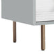 Dap 56" 6 Drawer Dresser, Satin Gold Handles, White, Gray by Casagear Home