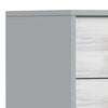 Dap 35" Small 3 Drawer Chest, Satin Gold Handles, White Gray by Casagear Home