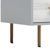 Dap 35" Small 3 Drawer Chest, Satin Gold Handles, White Gray by Casagear Home