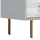 Dap 35" Small 3 Drawer Chest, Satin Gold Handles, White Gray by Casagear Home