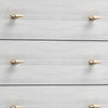 Dap 49" 5 Drawer Tall Dresser Chest, Gray, White, and Gold by Casagear Home