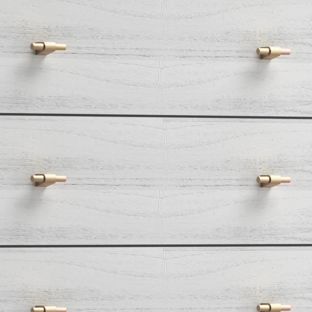 Dap 49" 5 Drawer Tall Dresser Chest, Gray, White, and Gold by Casagear Home