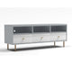Dap 64" 3 Shelf TV Media Entertainment Console, White, Gray by Casagear Home