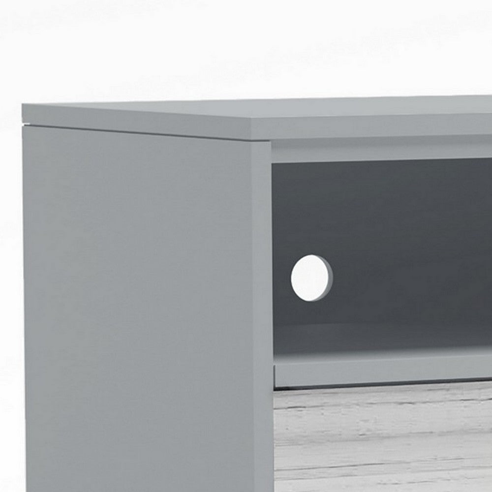 Dap 64" 3 Shelf TV Media Entertainment Console, White, Gray by Casagear Home