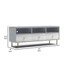 Dap 64" 3 Shelf TV Media Entertainment Console, White, Gray by Casagear Home