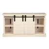 61" TV Media Entertainment Console with Barn Doors, Cream by Casagear Home