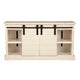 61" TV Media Entertainment Console with Barn Doors, Cream by Casagear Home