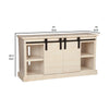 61" TV Media Entertainment Console with Barn Doors, Cream by Casagear Home