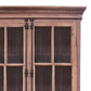 88 Inch Tall Cabinet 4 Glass Panel French Doors Crown Molding Brown By Casagear Home BM299502