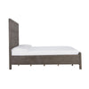 Vero Queen Size Bed Roughhewn Washed Brown Wood Asymmetric Panel Design BM299525