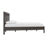 Yee King Bed Gray Wood 4 Side Drawers Cut Out Headboard Design BM299548