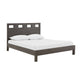 Yee Queen Bed, Gray Wood, 4 Side Drawers, Cut Out Headboard Design