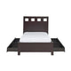 Yee King Storage Bed Espresso Brown Finish 4 Drawers Cut Out Headboard BM299552