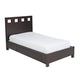 Yee Queen Storage Bed, Espresso Brown Finish, 4 Drawers, Cut Out Headboard