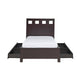 Yee Queen Storage Bed Espresso Brown Finish 4 Drawers Cut Out Headboard BM299553