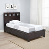 Yee Queen Storage Bed, Espresso Brown Finish, 4 Drawers, Cut Out Headboard