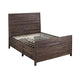 Cas California King Storage Bed Plank Panel Headboard Rough Hewn Brown BM299565
