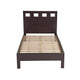 Yee California King Size Platform Bed Cut Out Panel Espresso Brown Wood BM299567