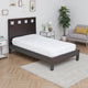 Yee Queen Size Platform Bed, Cut Out Panel Headboard, Espresso Brown Wood