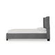 Layla Full Size Platform Bed Tall Vertical Tufted Shelter Headboard Gray BM299593