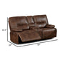 Heli 79 Inch Power Reclining Loveseat Pull Tab Footrest USB Port Brown By Casagear Home BM299600