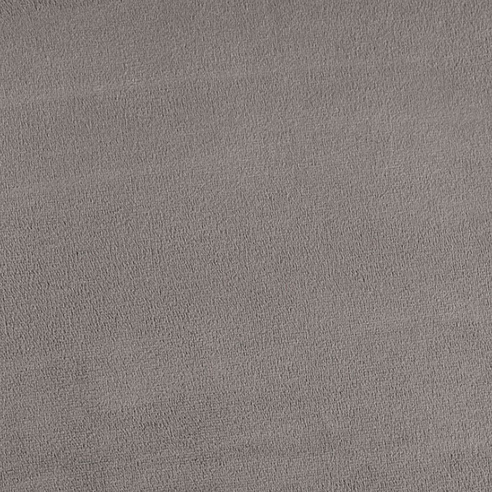 Anzo 32 Inch Square Ottoman Button Tufting Chrome Plated Steel Legs Gray BM299602