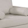 Quzi 40’’ Chair USB Charger Bolster Pillows Off White By Casagear Home BM299606