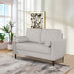 Quzi 52" Loveseat, USB Port, Bolster Pillows, Off White By Casagear Home