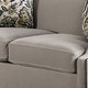 Kiyi 64 Inch Loveseat 4 Pillows Cushion Seating Nailhead Trim Gray BM299666