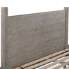 Nels Queen Platform Canopy Bed Low Profile Mitered Edges Mineral Gray