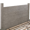 Nels Full Platform Canopy Bed Low Profile Mitered Edges Mineral Gray