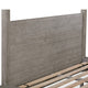 Nels Full Platform Canopy Bed Low Profile Mitered Edges Mineral Gray