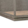 Nels Full Platform Canopy Bed Low Profile Mitered Edges Mineral Gray