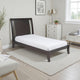 Fang King Size Bed, Sleigh Panel Headboard, Espresso Brown Mahogany Wood