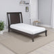 Fang Twin Size Bed, Sleigh Panel Headboard, Espresso Brown Mahogany Wood