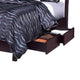 Fang California King Bed Storage Tropical Mahogany Wood Espresso Brown BM299745