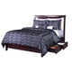 Fang California King Bed, Storage, Tropical Mahogany Wood, Espresso Brown