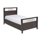 Fang Queen Size Storage Bed, Sleigh Headboard, 4 Drawers, Espresso Brown