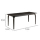 Gower 71 Inch Rectangular Dining Table, Black Stone Top, Black Metal Base
