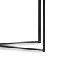 Agnew 50 Inch Console Table White Marble Top Tubular Black Steel Base BM299787